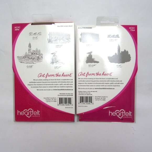 Heartfelt Creations Sea Breeze Harbor Craft Dies & Cling Stamps Ocean Lighthouse - Picture 4 of 5